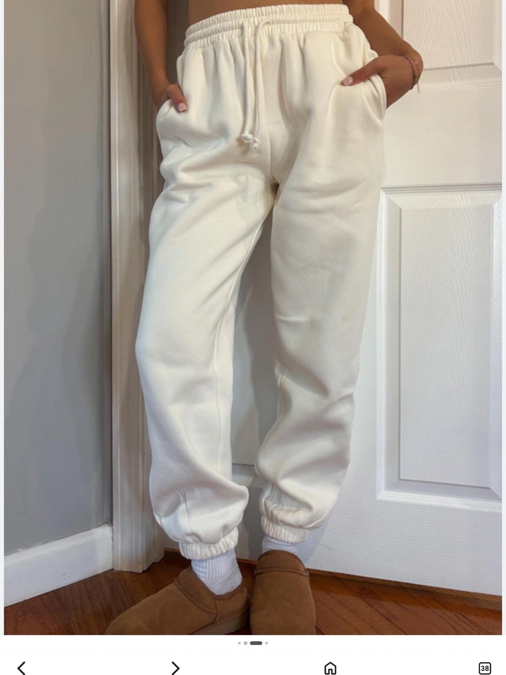 Elwood white Jogger Sweatpants Comfortable pockets large like new baggy unisex